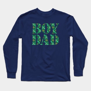 Boy Dad Green Floral Typography Long Sleeve T-Shirt